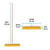 57036 - Cepillo industrial cerda suave de 50 cm, bastón de madera
