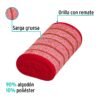 570571 57057 - Rollo de 25 m de jerga sarga gruesa roja, KLINTEK