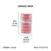 570573 57057 - Rollo de 25 m de jerga sarga gruesa roja, KLINTEK