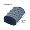 570582 57058 - Rollo de 25 m de jerga sarga gruesa azul, KLINTEK