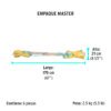 57075 - Trapeador de microfibra lisa, bastón de 120 cm, KLINTEK