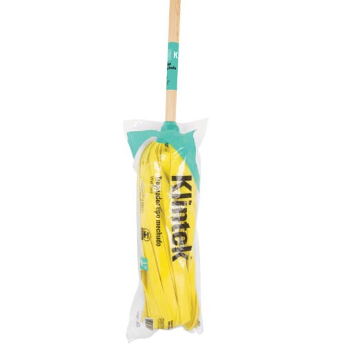 57075 - Trapeador de microfibra lisa, bastón de 120 cm, KLINTEK