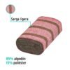 57100 - Rollo de 25 m de jerga sarga ligera roja, KLINTEK