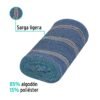 57101 - Rollo de 25 m de jerga sarga ligera azul, KLINTEK