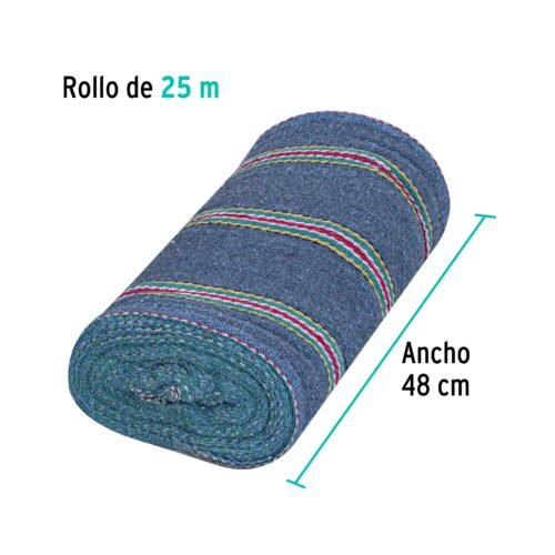 57101 - Rollo de 25 m de jerga sarga ligera azul, KLINTEK