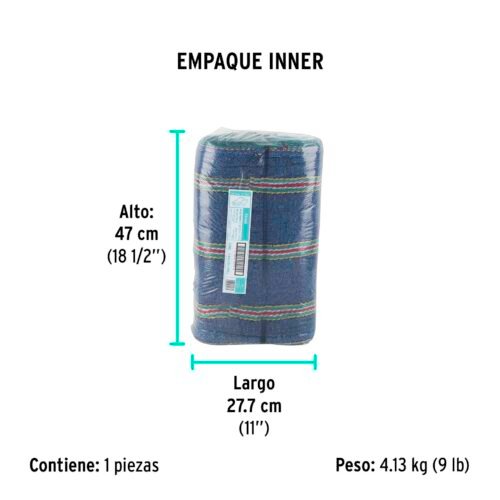 57101 - Rollo de 25 m de jerga sarga ligera azul, KLINTEK