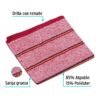 57103 - Jerga roja sarga gruesa de 1 m x 48 cm, KLINTEK