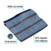 57104 - Jerga azul sarga gruesa de 1 m x 48 cm, KLINTEK
