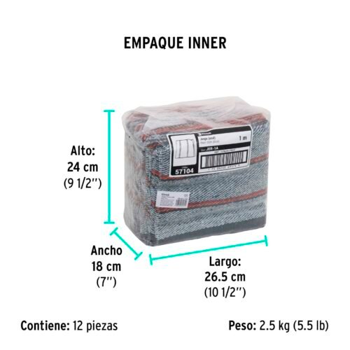 57104 - Jerga azul sarga gruesa de 1 m x 48 cm, KLINTEK