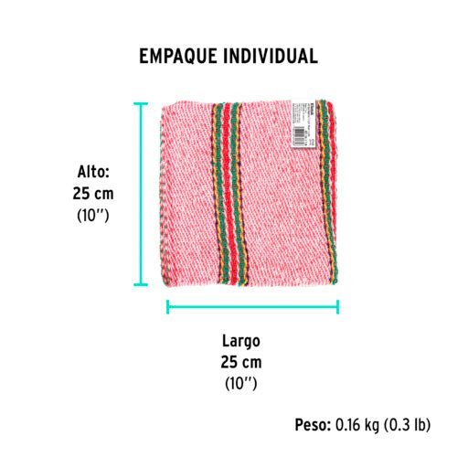 571053 57105 - Jerga sarga ligera de 1 m x 48 cm roja, KLINTEK