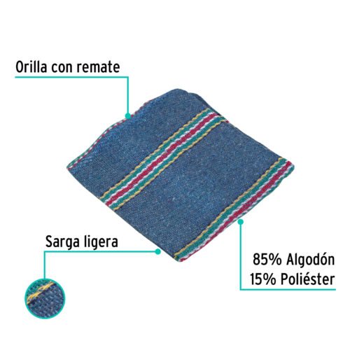 57106 - Jerga azul sarga ligera de 1 m x 48 cm, KLINTEK