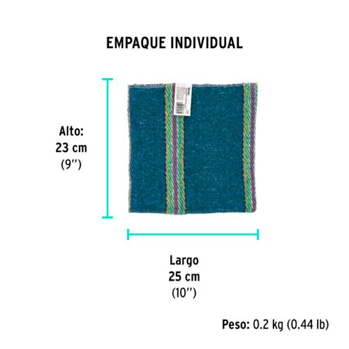 57106 - Jerga azul sarga ligera de 1 m x 48 cm, KLINTEK