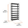 58001 - Estante metálico 8 repisas capacidad 80 Kg,180x30x85, TRUPER