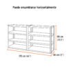 58001 - Estante metálico 8 repisas capacidad 80 Kg,180x30x85, TRUPER