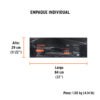 580022 58002 - Repisa metálica de 30x85 para ESTM-530 y ESTM-830, TRUPER