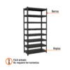 58004.1 58004 - Estante metálico 8 repisas capacidad 80 Kg,180x45x85, TRUPER