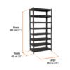 58004.2 58004 - Estante metálico 8 repisas capacidad 80 Kg,180x45x85, TRUPER