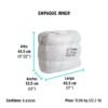 58006 - Bolsa de 1/2 kg de estopa color blanca, KLINTEK