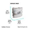 58007.2 58007 - Bolsa de 1/2 kg de estopa color crema, KLINTEK