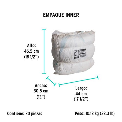 58007.2 58007 - Bolsa de 1/2 kg de estopa color crema, KLINTEK