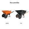 100159 - 2 chumaceras sin punzonado p/carretillas de 2 llantas TRUPER
