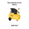 COMP-40LP 102080 - 2 ruedas 1-1/2" para compresores Grupo 4, Truper