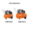 103321 - 2 ruedas de repuesto para COMP-60LB y COMP-120LH, Truper