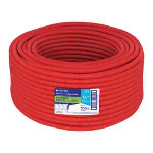 40738 - Metro de poliducto 1/2" corrugado flex. reforz. s/guía, 100m