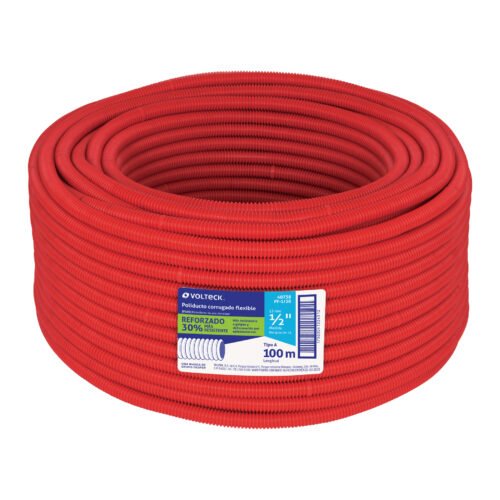 PF-1-2R 40738 - Metro de poliducto 1/2" corrugado flex. reforz. s/guĂa, 100m