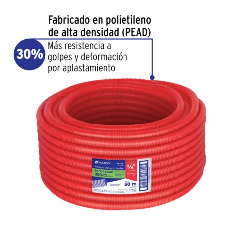 PF-3-4R+FC1 40739 - Metro de poliducto 3/4" corrugado flex. reforz. s/guĂa, 50m