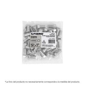 40869 - Bolsa con 8 tornillos 1/2" x 7" tipo máquina, FIERO