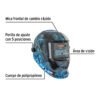 29896.1 29896- Careta electrónica p/soldar, rayos, sombra 9 a 13, PRETUL