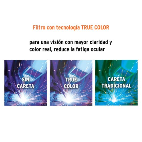 29896.3 29896- Careta electrónica p/soldar, rayos, sombra 9 a 13, PRETUL