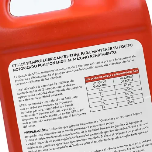 Aceite HP para motor 2 tiempos 1 galón 3.78 L STIHL