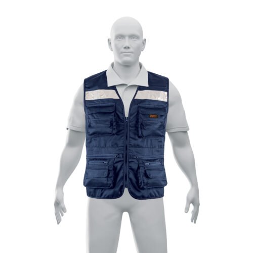 104175 - Chaleco brigadista reforzado, azul marino, M, TRUPER EXPERT