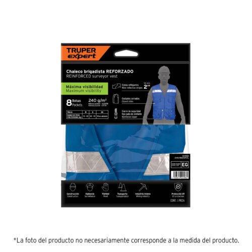 104169 - Chaleco brigadista reforzado, azul rey, G, TRUPER EXPERT