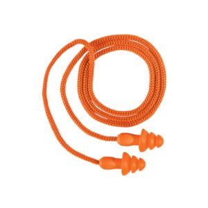 104114 - Tapón auditivo reutilizable triple barrera c/cordón, 50 pz