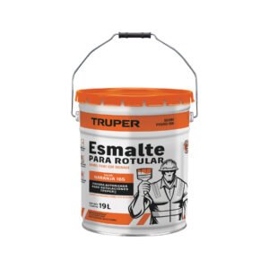 104191 - Pintura esmalte para rotular, naranja, cubeta 19 L, TRUPER