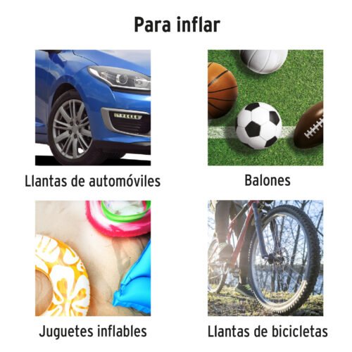 21689 - Inflador portátil para auto, 12 V, PRETUL