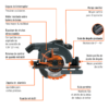 SICI-7-1-4N5+FC1 103740 - Sierra circular 7-1/4' 1900W, TRUPER INDUSTRIAL