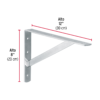 43939 - Ménsula de acero reforzado galvanizada 8 x 12", FIERO