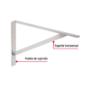 43940 - Ménsula de acero reforzado galvanizada 10 x 16', FIERO