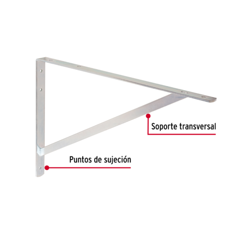 MER-20A+FC1 43941 - Ménsula de acero reforzado galvanizada 13 x 20', FIERO