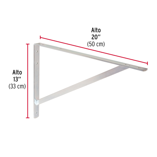 MER-20A+FC2 43941 - Ménsula de acero reforzado galvanizada 13 x 20', FIERO