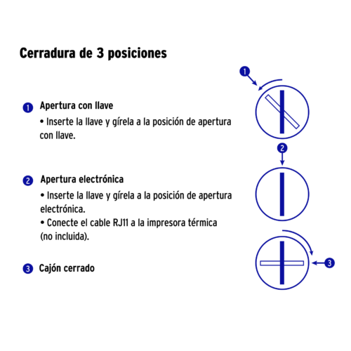 43943 - Cajón de dinero para 5 billetes y 8 monedas, VOLTECK