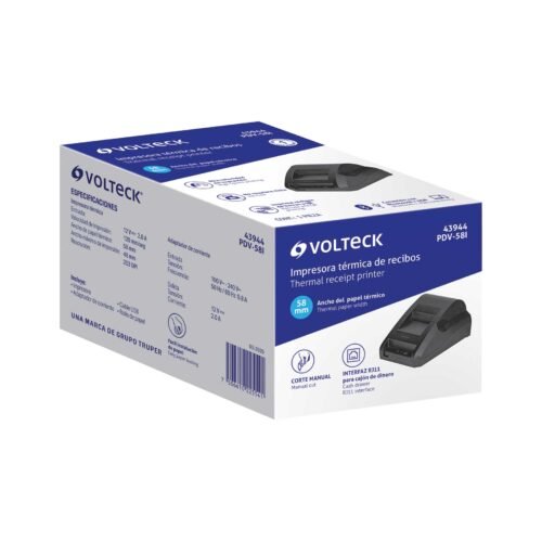43944 - Impresora de tickets 58mm, USB, corte manual, VOLTECK