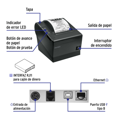 43946 - Impresora de tickets 80mm, USB, autocorte