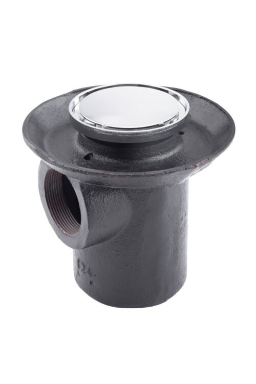 124INOX Coladera una boca con rejilla redonda inox - 124INOX