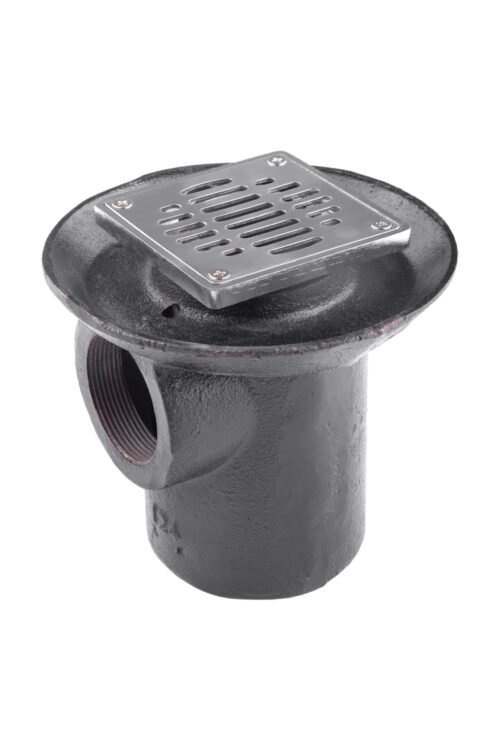 Coladera una boca rejilla cuadrada - 124RC