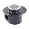124W Coladera base ancha de una boca con rejilla redonda - 124W